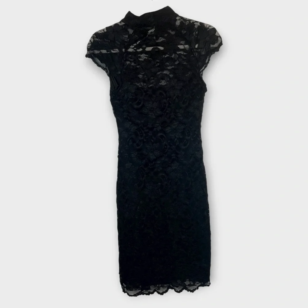 Boston Proper Black Lace Sheath Dress – Size Small - Picture 2 of 3